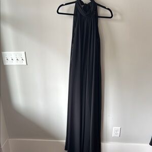 1 State elegant black jumpsuit. Fully lined with high neck and bow in the back